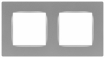 Рамка для розеток и выключателей ЭРА Серия 12 12-5202-03 на 2 поста, Классик, алюминий Рамка для розеток и выключателей ЭРА Серия 12 12-5202-03 на 2 поста, Классик, алюминий