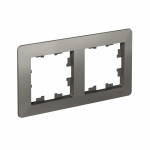 Рамка 2гн сталь/дымчатый черный AtlasDesign AIR Systeme Electric (1/5)