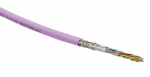 Кабель витая пара SF/UTP, категория 5e, 4 пары(24 AWG), одножильный(solid), экран - фольга + медная опл Hyperline SFUTP4-C5E-S24-IN-PVC-PK-305 (305м)