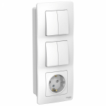 Блок 2кл + 2кл + 1гн с З/К шторки с/у белый Blanca Systeme Electric
