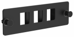 Планка для 3-х Keystone FTP с заземлением черная ITK (1/40)