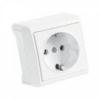 Розетка 1гн с З/К о/у белый 16А IP20 Vera Viko (1/12/120)