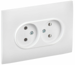 Розетка 2гн без З/К с/у белый арктический в сборе 10А SK-R10W SKANDY IEK (1/10/100)