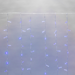 Гирлянда "Светодиодный Дождь" 2х3м, постоянное свечение, прозрачный провод, 220В, диоды СИНИЕ