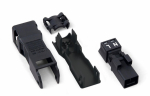 Штекер с корпусом разгрузки натяжения 2-пол. Код. A 1,50 mm черные WINSTA® MINI 890-112