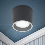 Светильник подсветка накладной под лампу GX53 алюминий черный IP54 WL40 BK ЭРА (1/20)