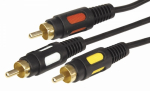 Шнур 3RCA Plug - 3RCA Plug 3м (GOLD) REXANT (10/10/100) Шнур 3RCA Plug - 3RCA Plug 3м (GOLD) REXANT (10/10/100)