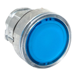 Исполнительный механизм кнопки XB4 синий плоский возвратный без фиксации, с подсветкой IP65 EKF Исполнительный механизм кнопки XB4 синий плоский возвратный без фиксации, с подсветкой IP65 EKF