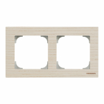 Рамка 2-пост. цвет дерево Белый ясень глянцевый, дерево горизонтальная, IP20 Sky ABB