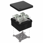 Коробка огнестойкая для о/п двухкомпонентная 60-0300-FR10.0-8 Е15-Е120 RAL9005 100х100х50 (14 шт/кор) Промрукав