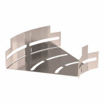 Угол д/листового кабель.лотка регулируемый горизонтальн. без соединит. разъема нержавеющая сталь серый ПРОМРУКАВ