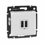 Розетка 2гн USB+USB с/у белый механизм Valena Legrand (1/10/100) Розетка 2гн USB+USB с/у белый механизм Valena Legrand (1/10/100)