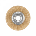 Щетка дисковая для УШМ латунь 125 мм, отв. 22,23 мм Kranz Щетка дисковая для УШМ латунь 125 мм, отв. 22,23 мм Kranz