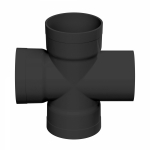 Крестообразное соед. для двустенных труб,90 ,полипропилен,д.90 ДКС