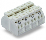 Клеммная колодка 35мм 4x4 0.5-4мм² 32А 500В термопласт белый Wago