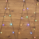 Гирлянда светодиод "Мультишарики" 23мм, 5м, IP20 темно-зеленый ПВХ, 25 диодов, цвет RGB Neon-Night (1/1/30)