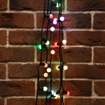 Гирлянда "Мультишарики" Ø17,5мм, 20 м, черный ПВХ, 200 диодов, цвет RGB Neon-Night