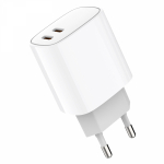 Сетевое зарядное устройство с двумя портами USB-C + USB-C, 20Вт REXANT