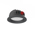 Светодиодный светильник VARTON DL-Pro круглый встраиваемый 183x80 мм 35 Вт 4000 K IP65 диаметр монтажного отверстия 160-175 мм черный RAL9005 муар