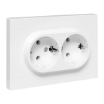 Розетка 2гн с З/К белый в сборе Эпика EKF (1/6/72)