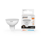 Лампа светодиод 5,5Вт GU5,3 3000К 430Лм MR16 Gauss Elementary 1/10/100