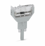 Корпус вилки для базовых клемм 2-пол. с диодом 1N4007 анод слева шириной 5,2 мм Макс. рабочая температура 85°C серые TOPJOB® S 2002-800/1000-410