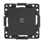 Стокгольм Механизм Розетки TV 1-местной оконечной 10дБ-240МГц винт.клеммы черный EKF