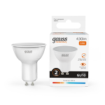 Лампа светодиод 5,5Вт GU10 3000К 430Лм MR16 Gauss Elementary 1/10/100