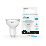 Лампа светодиод 5,5Вт GU10 4100К 450Лм MR16 Gauss Elementary 1/10/100