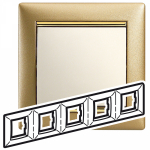 Рамка 5гн матово-золотой Valena Legrand (1) Рамка 5гн матово-золотой Valena Legrand (1)