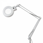 Лупа на струбцине круглая настольная 3Х с подсветкой, белая  REXANT (1/1)