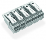 Клеммная колодка 27.3мм 5x2 0.5-2.5мм² 24А 500В белый Wago