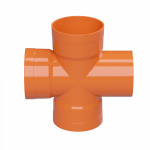 Крестообразное соед. для двустенных труб,90 ,полипропилен,д.110 ДКС