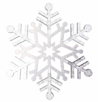 Елочная фигура "Снежинка резная", 81 см, цвет серебряный