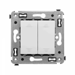 Выключатель 2-клавиш. с/у белый глянц. DKC Avanti Выключатель 2-клавиш. с/у белый глянц. DKC Avanti