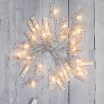 Гирлянда светодиодная «Прищепки» 30 LED, 5 м, теплый белый цвет свечения NEON-NIGHT Гирлянда светодиодная «Прищепки» 30 LED, 5 м, теплый белый цвет свечения NEON-NIGHT