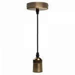 Патрон Е27 с проводом ретро антик бронза 1м 230V/1M PLC 03 ANTIQUE BRONZE Jazzway (1/50)