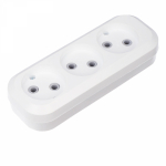 Колодка 3гн без З/К белая 6А Rexant (1/1/50)