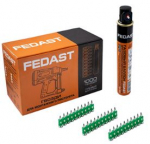 Гвозди 3.0х25 мм усиленные для монтажного пистолета (1000шт/уп) в комплекте с газовым баллоном 165 мм FEDAST (1/1)