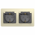 Розетка 2гн с З/К с крыш. шторки с/у крем в сборе 16А IP44 Glossa Systeme Electric(1/9) Розетка 2гн с З/К с крыш. шторки с/у крем в сборе 16А IP44 Glossa Systeme Electric(1/9)