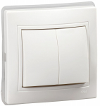 Выключатель 2кл с/у белый 10А IP44 ВС10-2-0-КБ-44 Кварта GENERICA IEK (1/8/160)