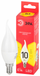 Лампочка светодиодная ЭРА RED LINE LED BXS-10W-827-E14 R E14 / Е14 10Вт свеча на ветру теплый белый свет Лампочка светодиодная ЭРА RED LINE LED BXS-10W-827-E14 R E14 / Е14 10Вт свеча на ветру теплый белый свет
