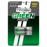 Элемент питания аккумулятор HR03 (AAA) 650 mAh Трофи (2/20)
