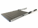 Hyperline TSS3-600-RAL9004 Полка выдвижная, глубина 600 мм, с фронтальным креплением, нагрузка до 20 кг, для шкафов TTB глубиной 800-1200мм, цвет черн