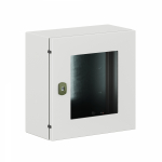 Корпус распред. шкафа 1двер. сталь серый 400мм 400мм 200мм с монтажной платой IP66 DKC