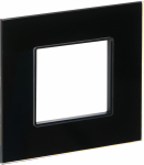 Рамка 1гн стекло черный SK-F21Bl SKANDY IEK (1/10/100)