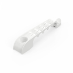 Держатель труб для прямого монтажа односторонний на 5 мест белый d16 (30шт/210шт уп/кор) Промрукав