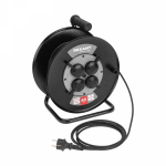 Удлинитель на катушке силовой 4гн с з/к 40м КГ 3x1,5мм2 IP44 с выключателем c защитными крышками металлическая катушка REXANT