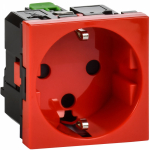 Розетка з/к з/ш б/з бл. красная