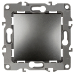 12-1001-12 ЭРА Выключатель, 10АХ-250В, без м.лапок, Эра12, графит (10/100/2500)